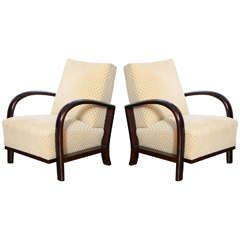 Elegant Pair of Art Deco Armchairs