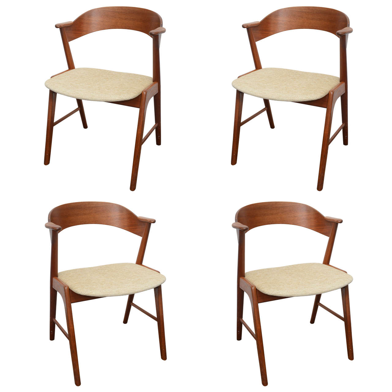 Danish Teak Dining Chairs Designed by Kai Kristiansen