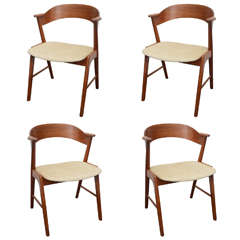 Danish Teak Dining Chairs Designed by Kai Kristiansen