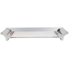 Aluminium and Lucite Wall-Mounted Console, Signed by Karl Springer, 1970s 11
