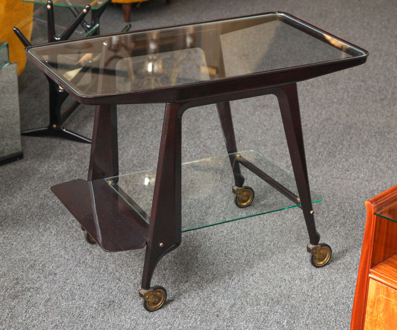 Mid-Century Modern Bar Cart by Cesare Lacca Made in Italy in 1955 For Sale