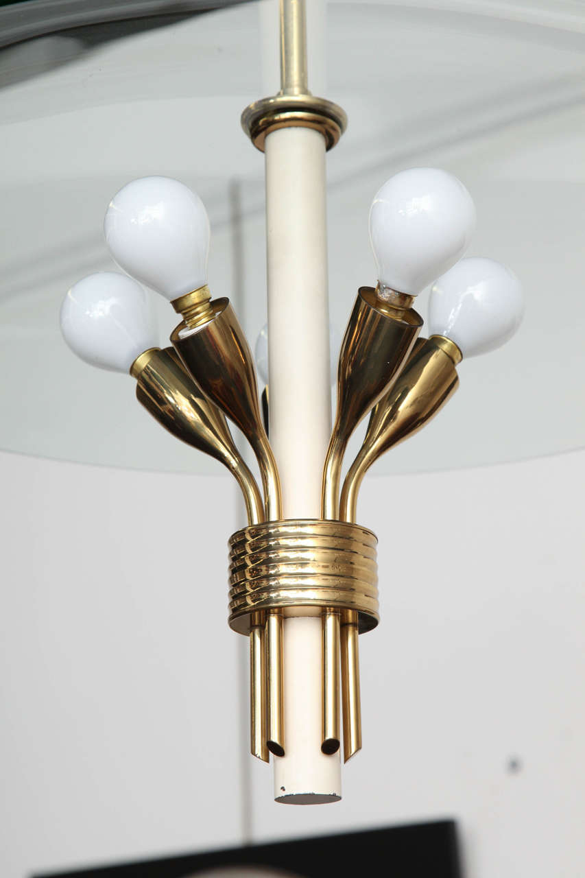 Arredoluce Style Chandelier Made in Milan In Good Condition For Sale In New York, NY