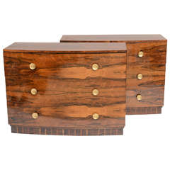 Pair of Gilbert Rohde, Paldao Collection Bow Front Commodes