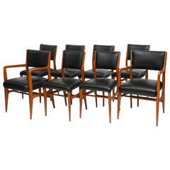 Fine Set of 12 Italian Modern Dining Chairs, Gio Ponti 9