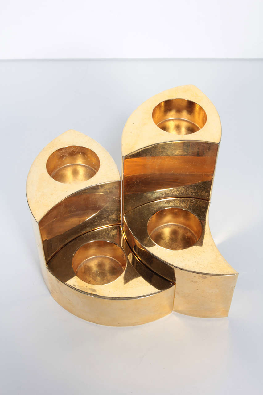 Modular Brass Tealight Holder