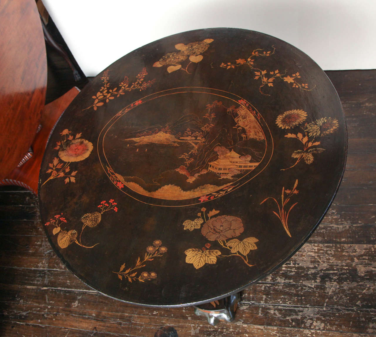 19th Century Chinese Lacquer Drum Table 3