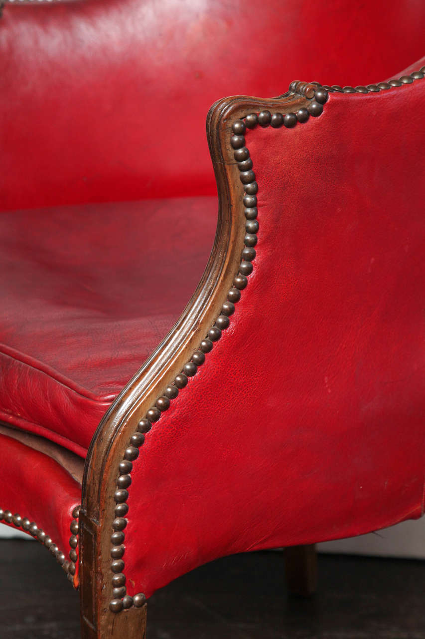 18th Century Hepplewhite, Leather Desk Chair In Good Condition In New York, NY