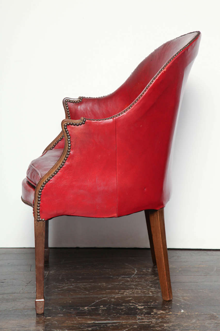 18th Century and Earlier 18th Century Hepplewhite, Leather Desk Chair
