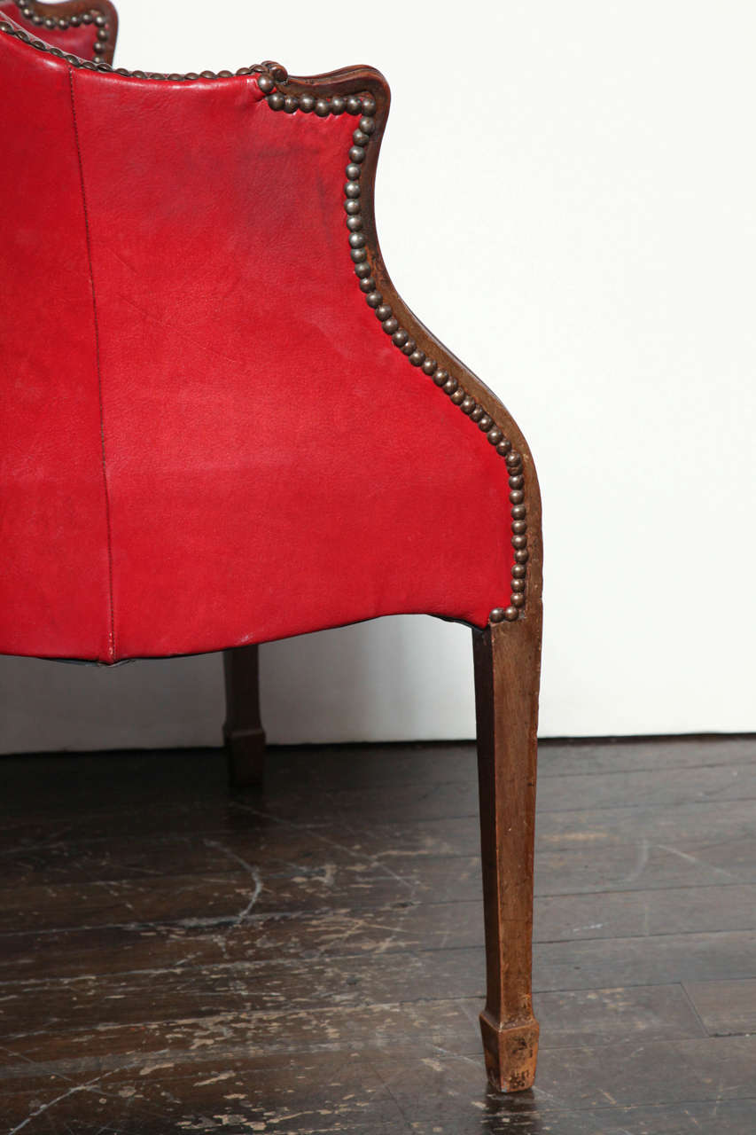 18th Century Hepplewhite, Leather Desk Chair 4