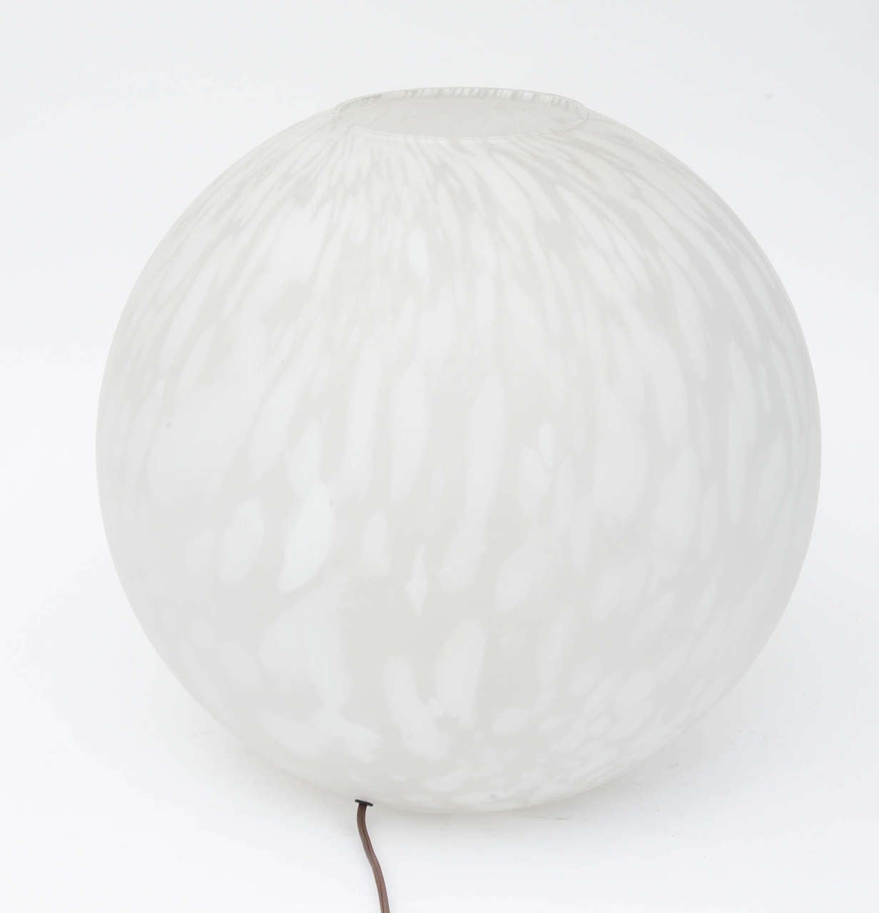 Blown Glass Mid Century Modern Italian Murano Glass Orb Sculptural Table Lamp Light Fixtu For Sale