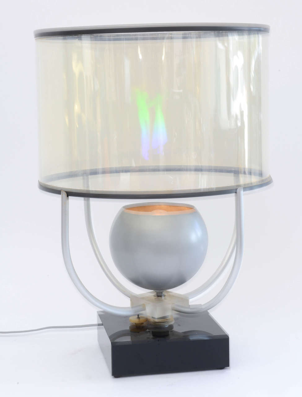 1970s Rare Mid-Century Modern Hologram Sculptural Art Lamp of Dancers For Sale 2