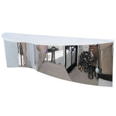 Sculptural Polished Stainless Steel High-End Modern Hanging Console