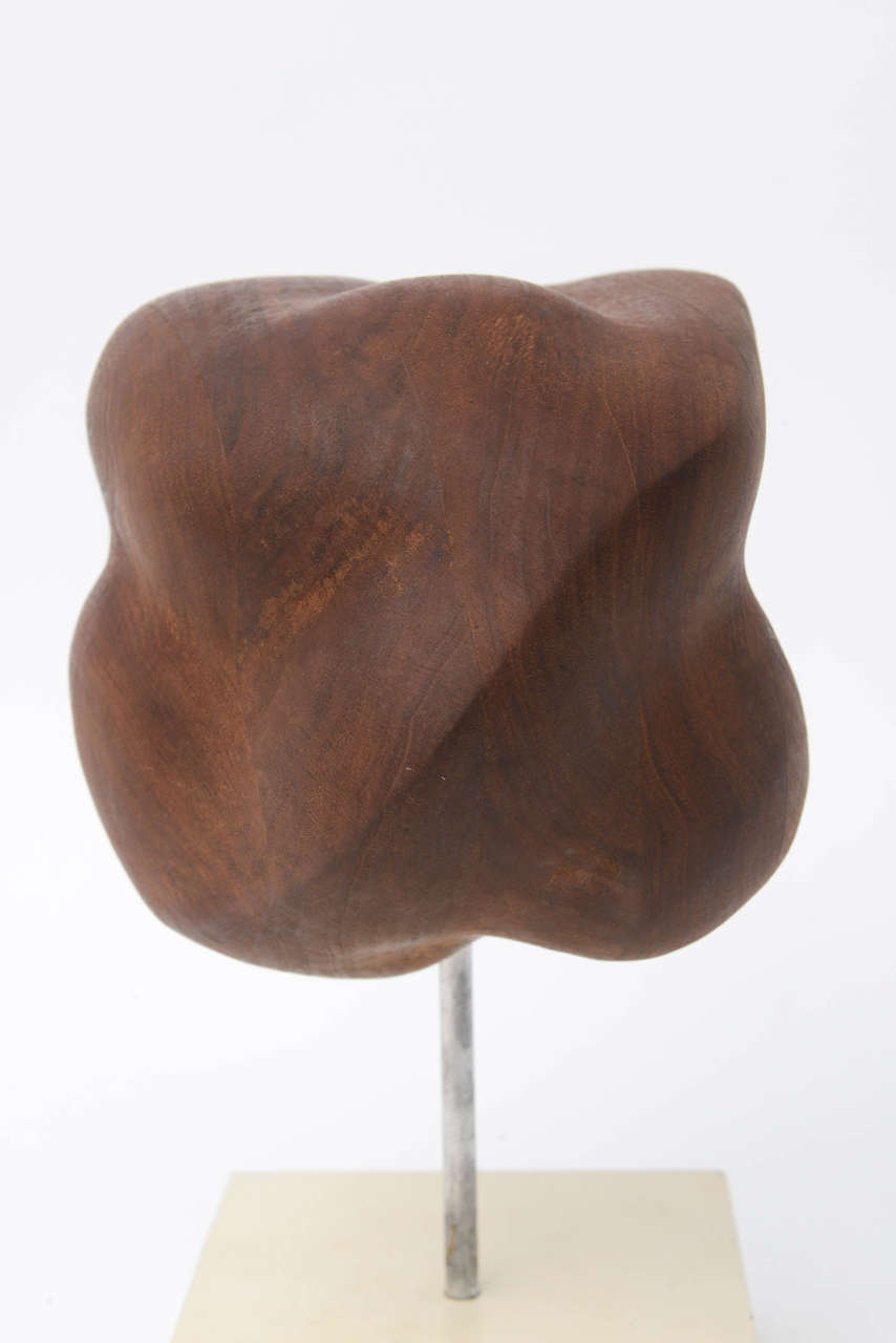Mid-Century Modern Walnut Sculpture by Artist Jon Bery For Sale 3
