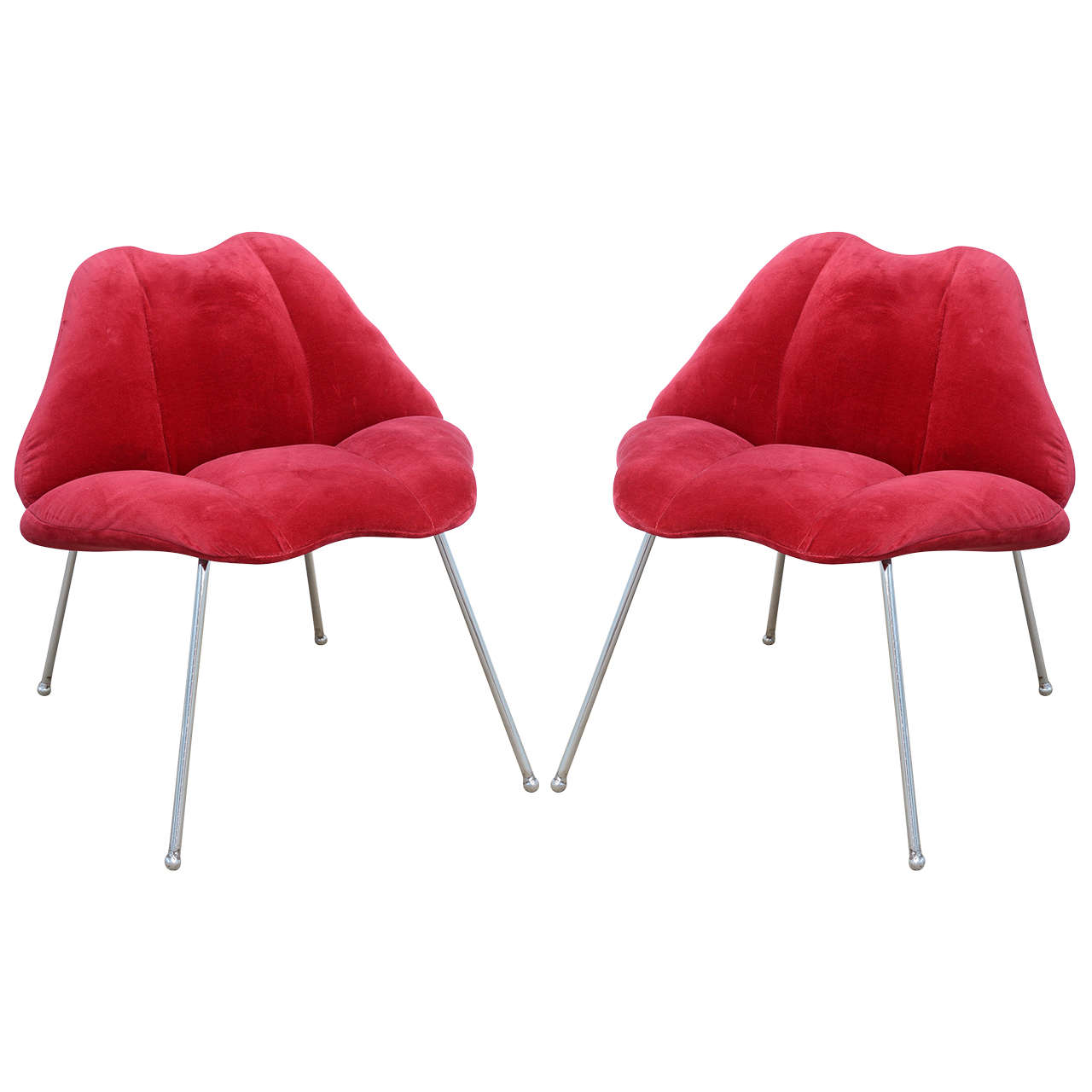Pair of Modern Lips Pop Fun Chairs at 1stDibs