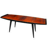 Rosewood and Brass Norwegian Coffee Table