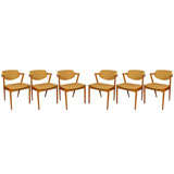 Set of 6 Oak Dining Chairs by Kai Kristiansen