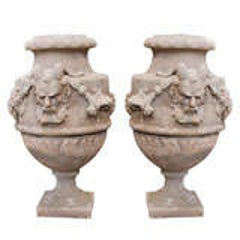 Pair of Cement Urns 5