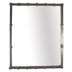 Vintage Patinated Iron Framed Mirror