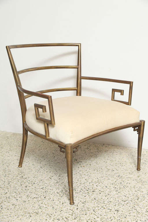 20th Century Weiman Warren Lloyd Brass Lounge Chairs