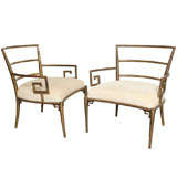 Weiman Warren Lloyd Brass Lounge Chairs