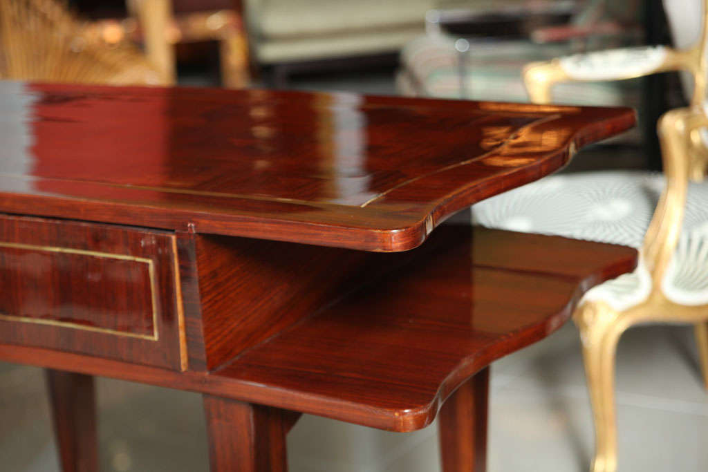 French Art Deco Mahogany Writing Table For Sale 1