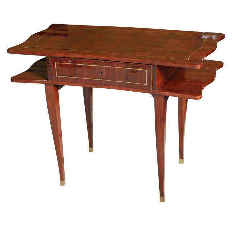 French Art Deco Mahogany Writing Table For Sale at 1stDibs