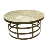 Round Metal Base Coffee Table