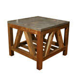 Trestle Table with Stone Tops
