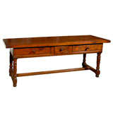 the Late 19th Century French Country Walnut Console Table