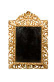 Antique the Pierce Carved Gilt Wood Italian Baroque Style Mirror