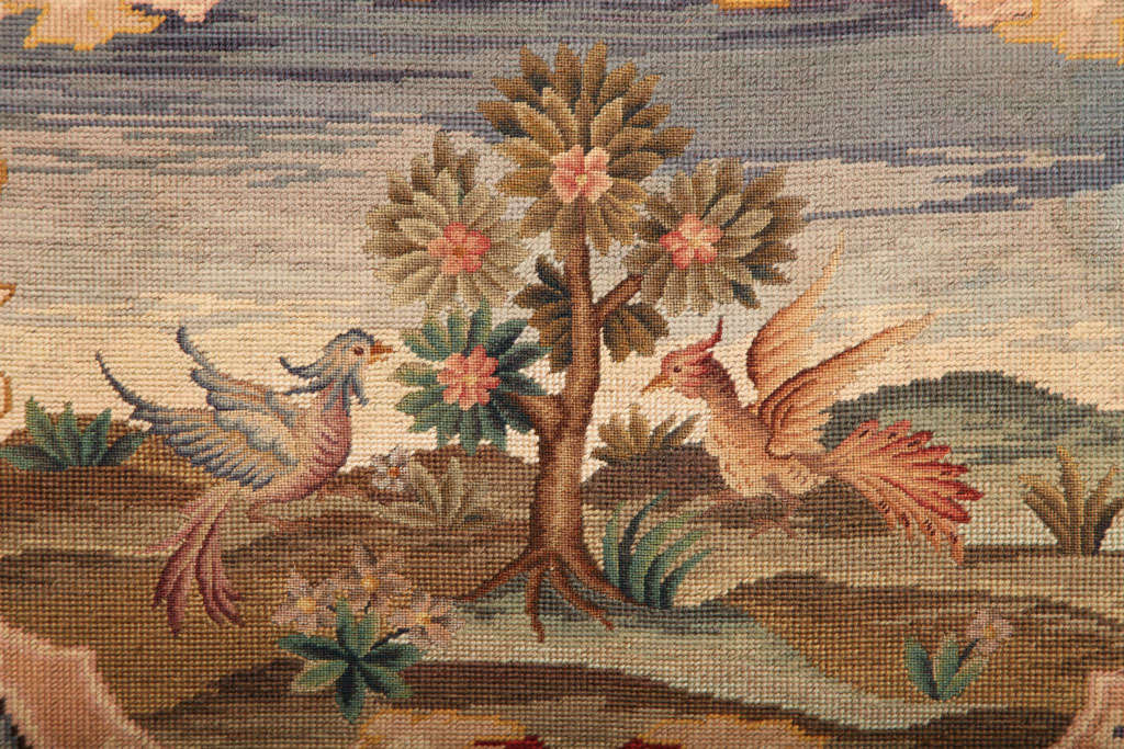 An Italian Walnut Sofa Covered in Needlework with Petit Point 5
