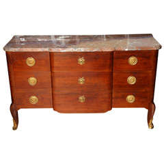 A French Transitional Louis XV / Louis XVI Style Mahogany Chest