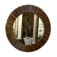 One of a kind Original Bark Twig Mirror