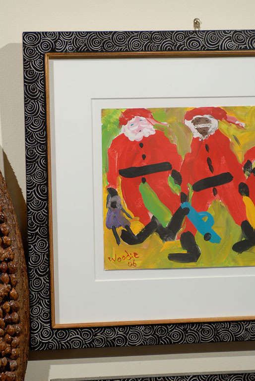 American Three Santas by Woodie Long c 2006