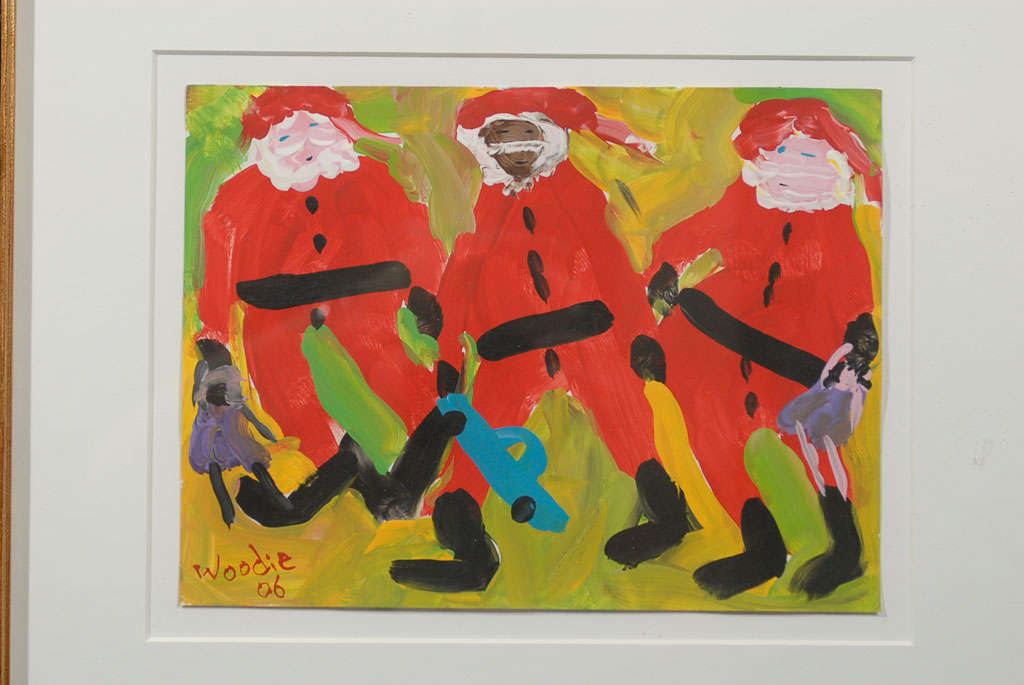 Paint Three Santas by Woodie Long c 2006