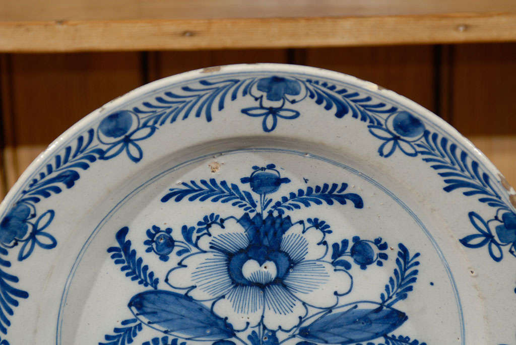 Porcelain 18th Century Delft Charger