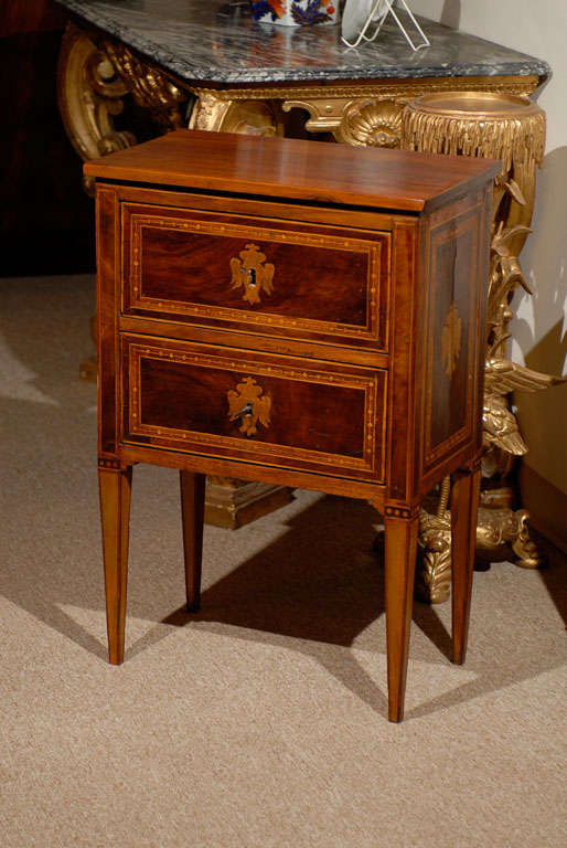 Italian Neoclassical Walnut Bedside Commode, ca. 1800