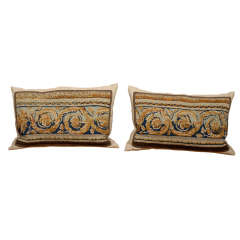 Pair of Pillows With 18th Century Tapestry Fragments