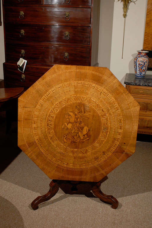 19th Century Octagonal Italian Sorrento Table 6