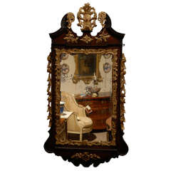 Fine George II Walnut & Parcel Gilt Mirror, England ca. 1750