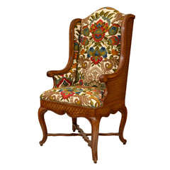 Vintage Yale Burge French Upholstered Arm Chair, c. 1960's
