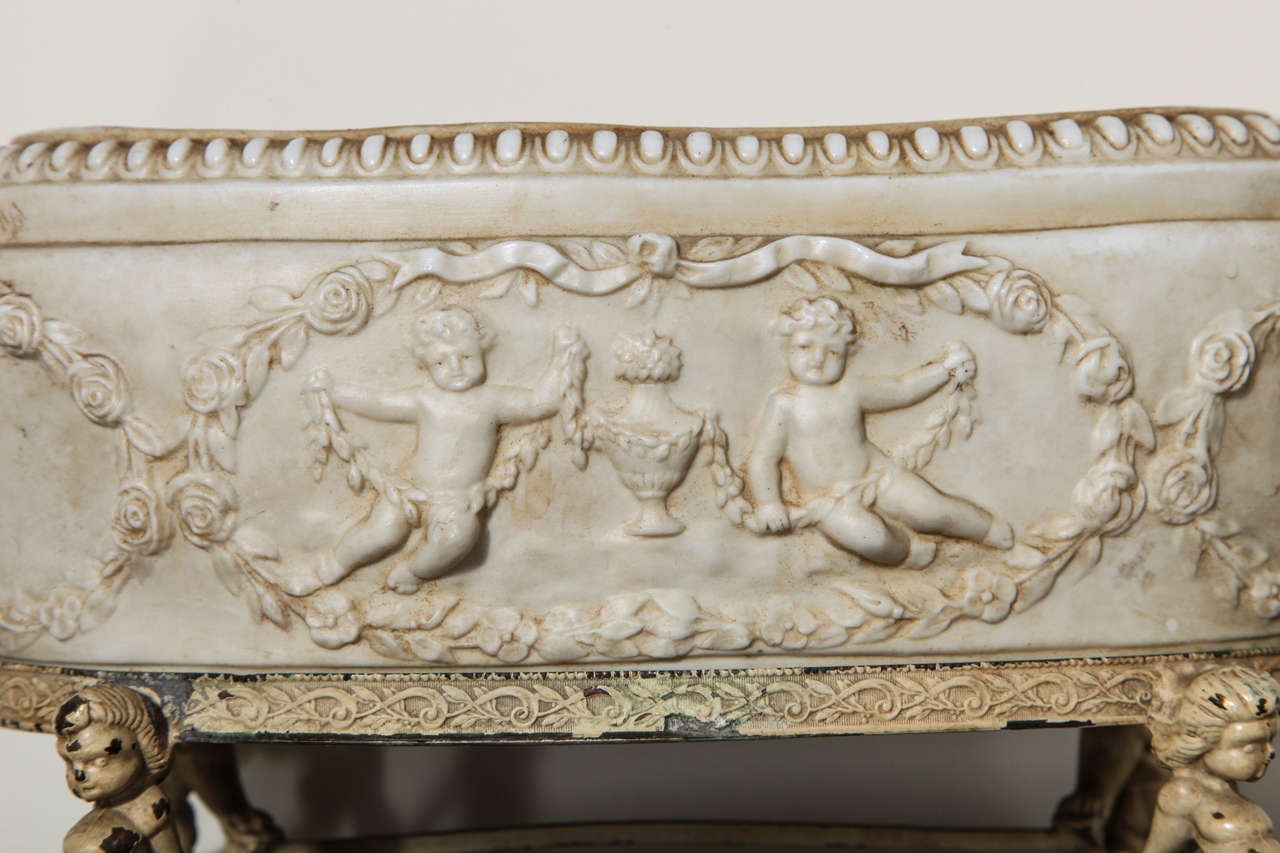 German 18th Century Continental Porcelain Hallmarked Jardiniere