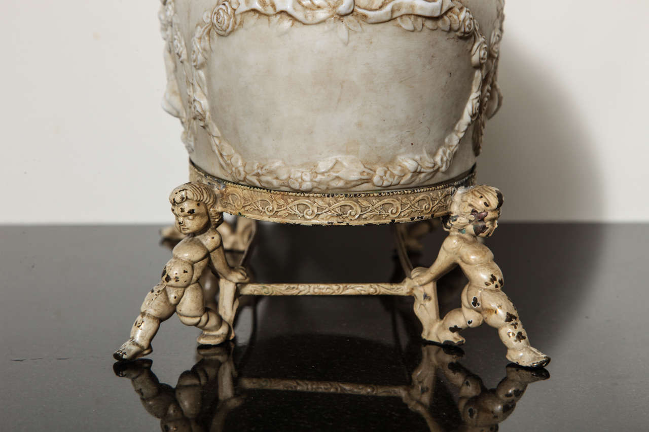 Metal 18th Century Continental Porcelain Hallmarked Jardiniere