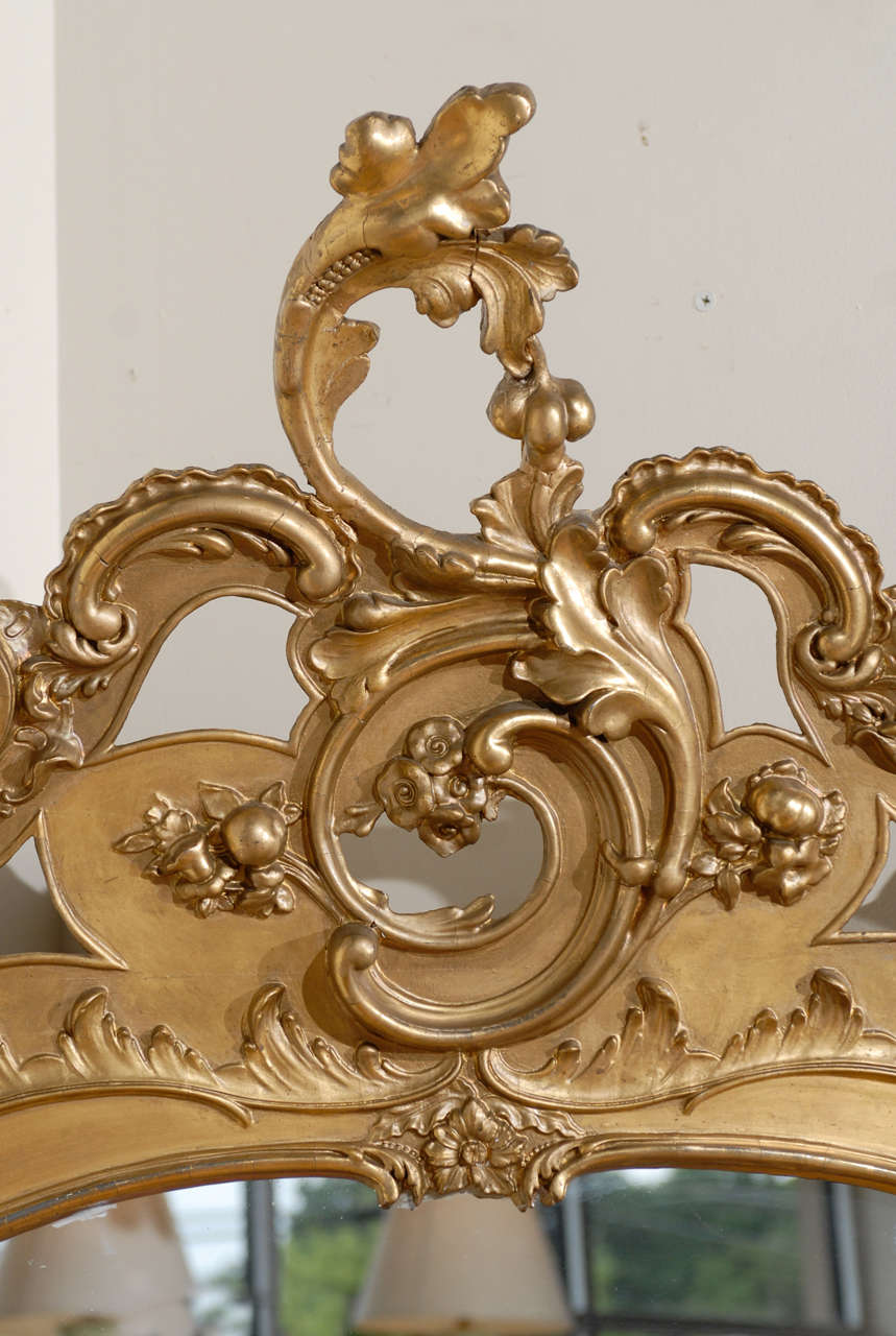 Wood Rococo Louis XV Revival Mirror For Sale