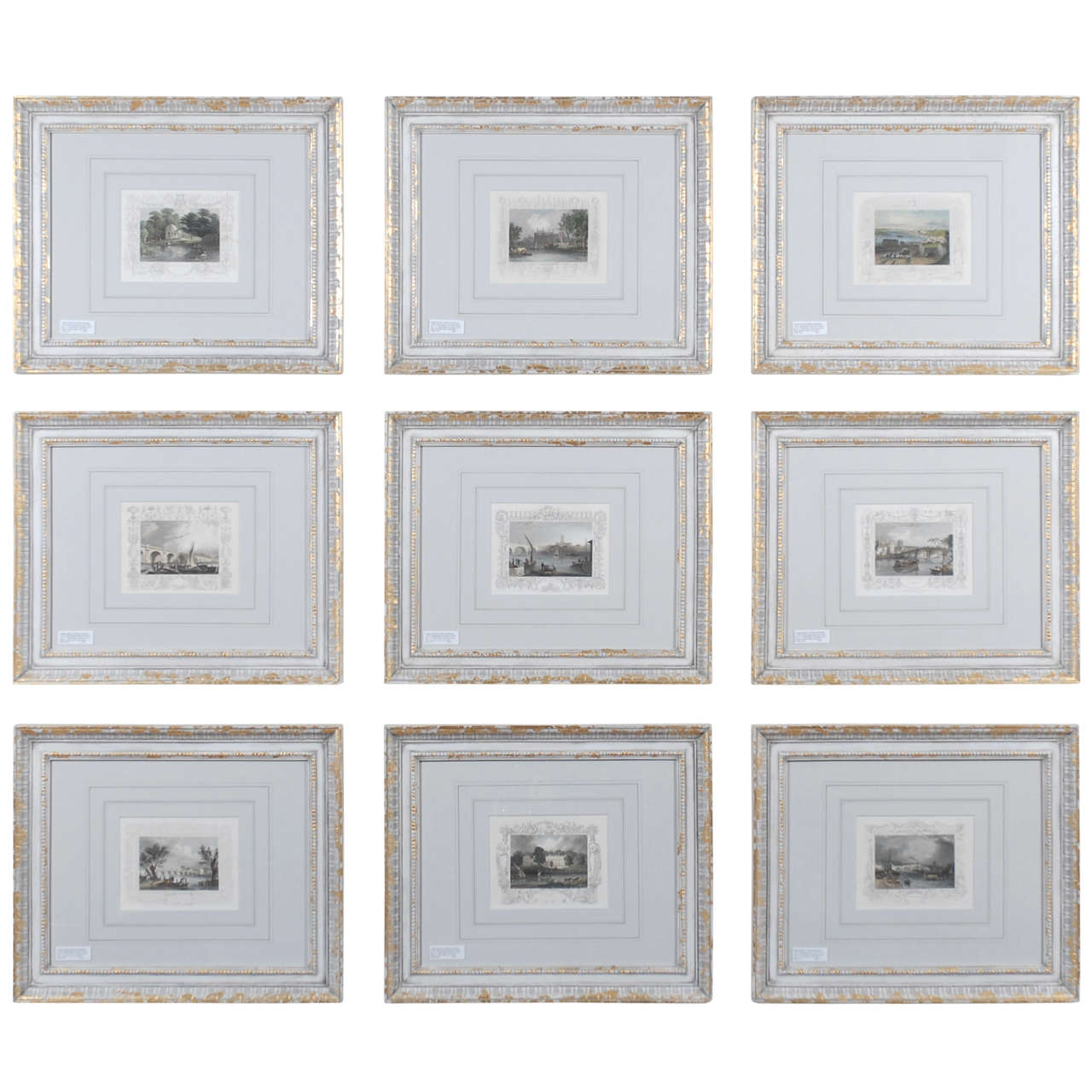 19th C. Set of Nine Antique English Landscapes by Tombleson