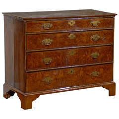 Antique Georgian English Walnut Chest of Drawers, c. 1780