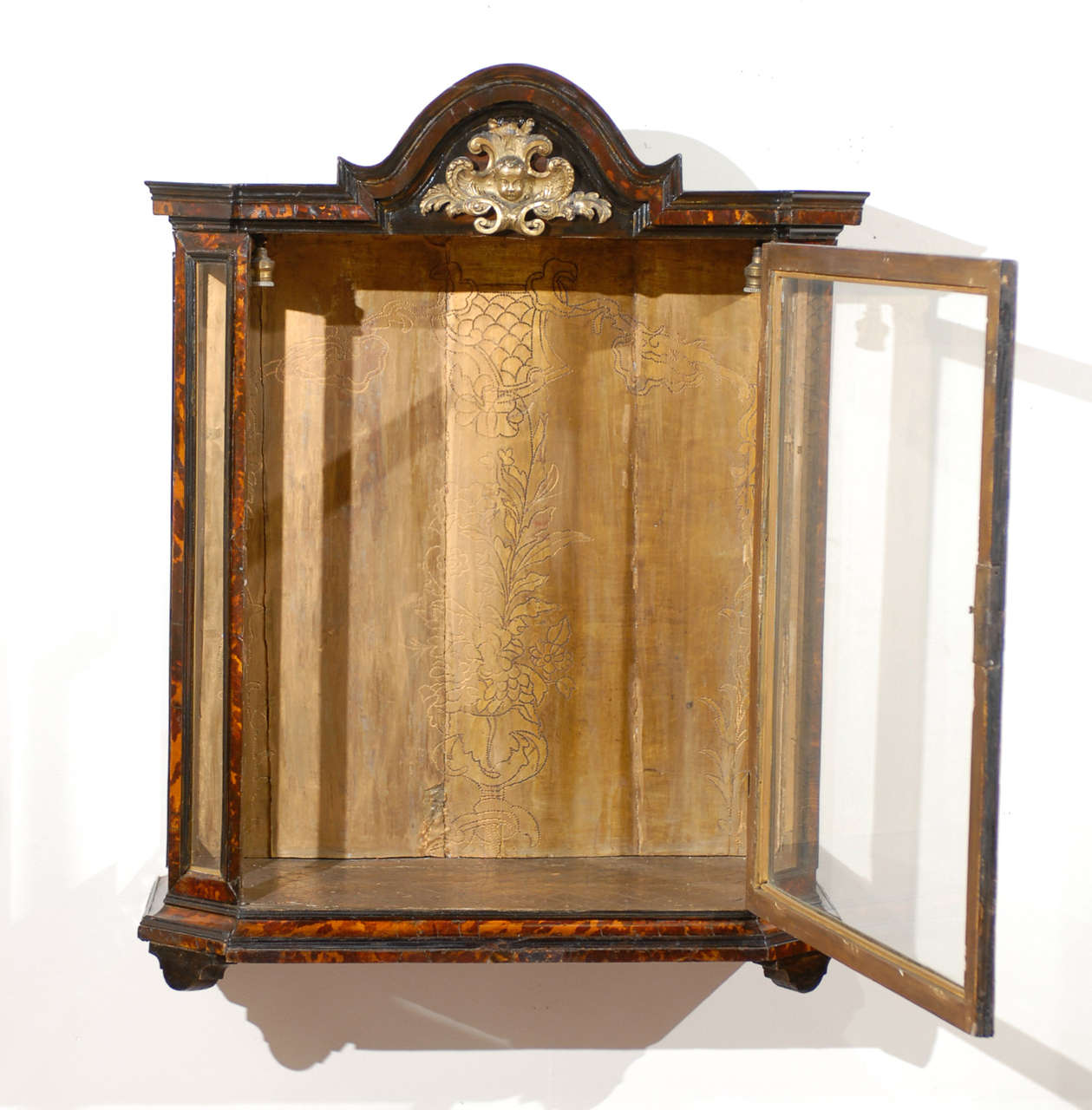 Tortoised Curio Cabinet with Glass 1