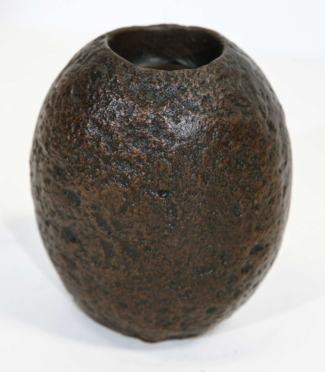 Contemporary Bronze Rock Planter or Candleholder For Sale