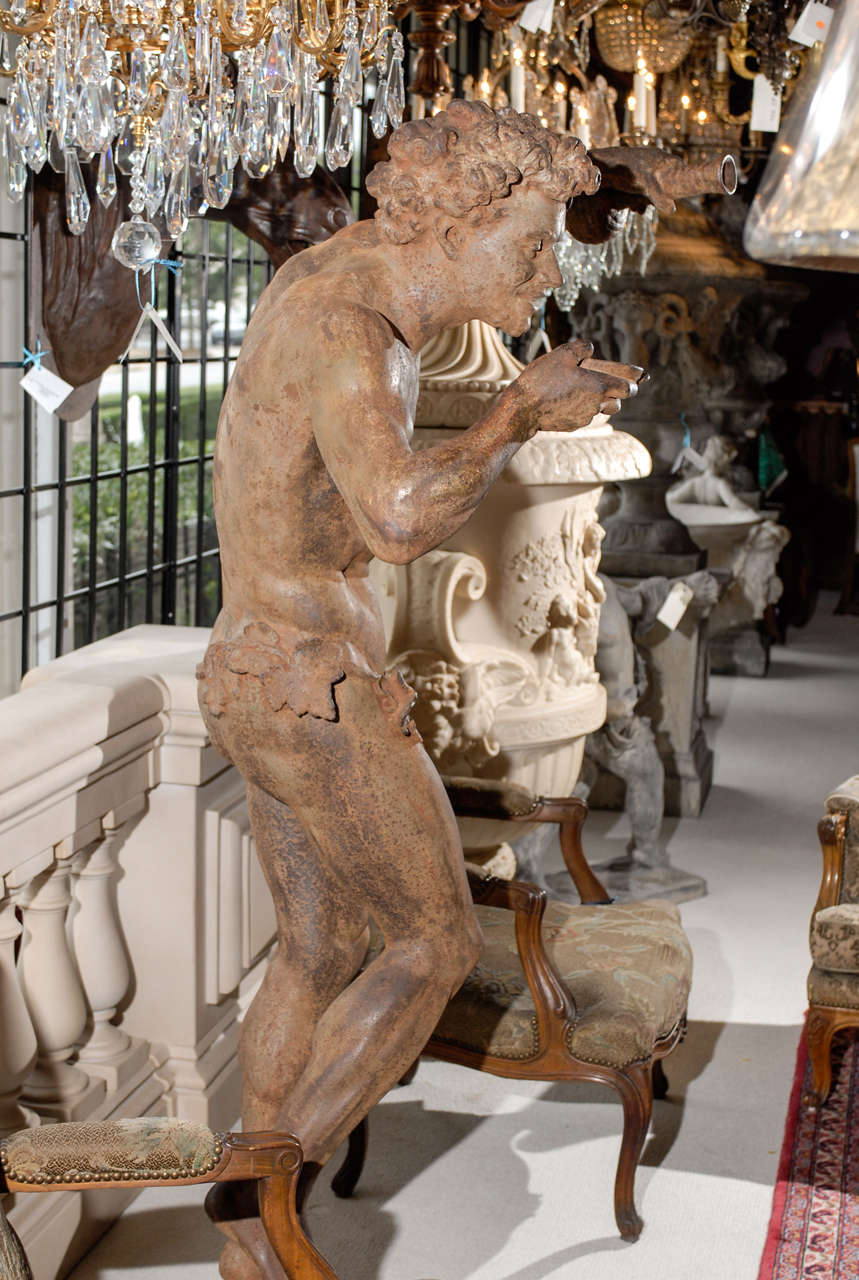 Iron Bacchus Statue 4