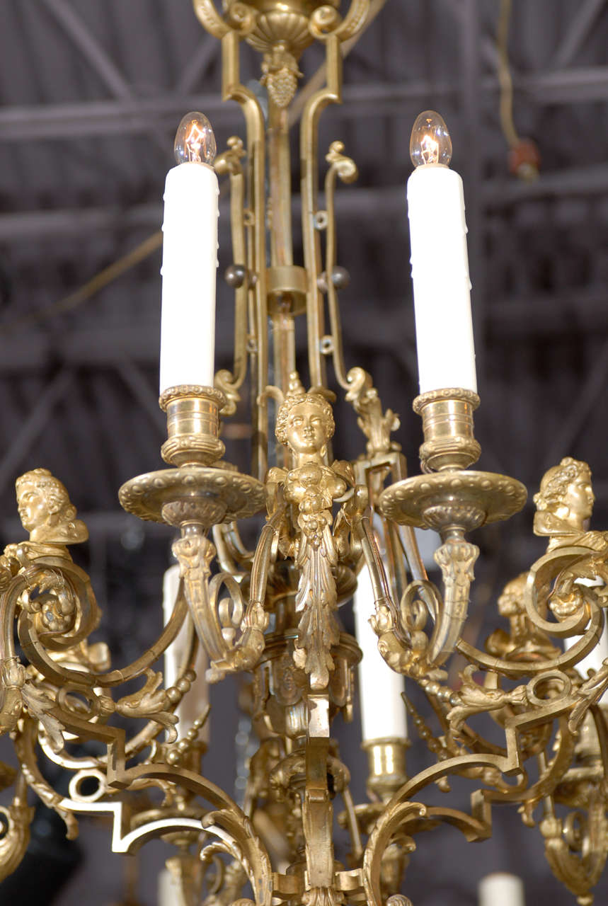 Antique Chandelier. Regence style French chandelier In Excellent Condition For Sale In Atlanta, GA